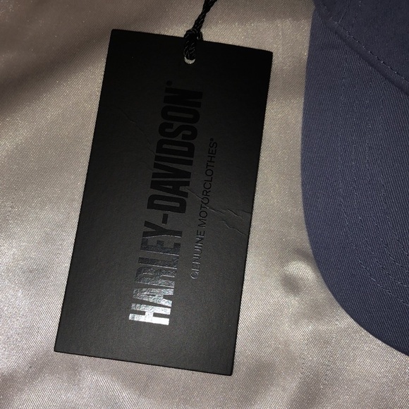 Harley Davidson Women’s Woven Club Crew Adjustable Baseball Cap Blue OS NWT - Picture 5 of 16